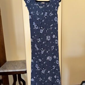 Floral Blue Maxi Dress